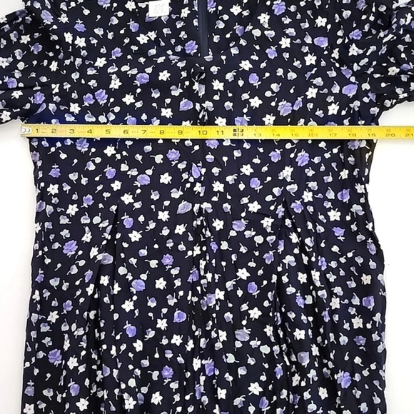 NWT Donna Ricco New York Vintage 80's Jumpsuit Navy Floral Print Size 14 - Picture 13 of 15